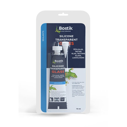 Silikonfogmassa Bostik Silicone Transparent Glass