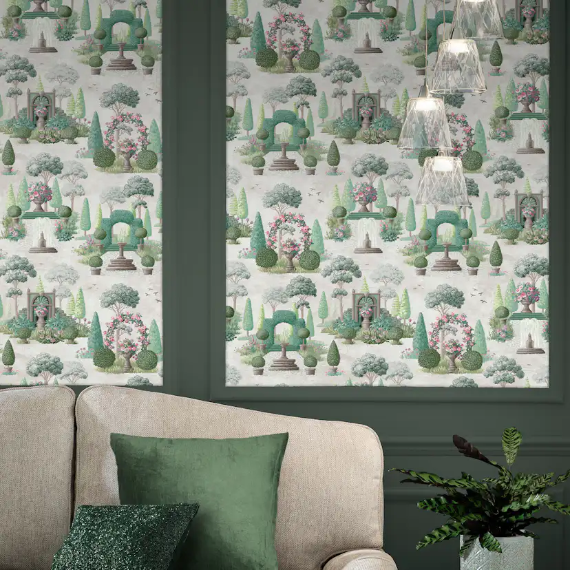 Tapet Laura Ashley Naunton Folly Fern Grön 122746