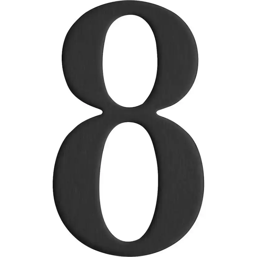 BREVLÅDESIFFRA 8 SVART Svart, 8