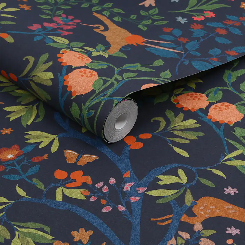 Tapet Joules Enchanted Träland Navy 120872