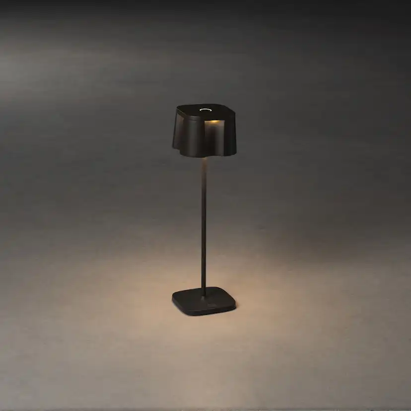 Nice bordslampa svart USB Svart
