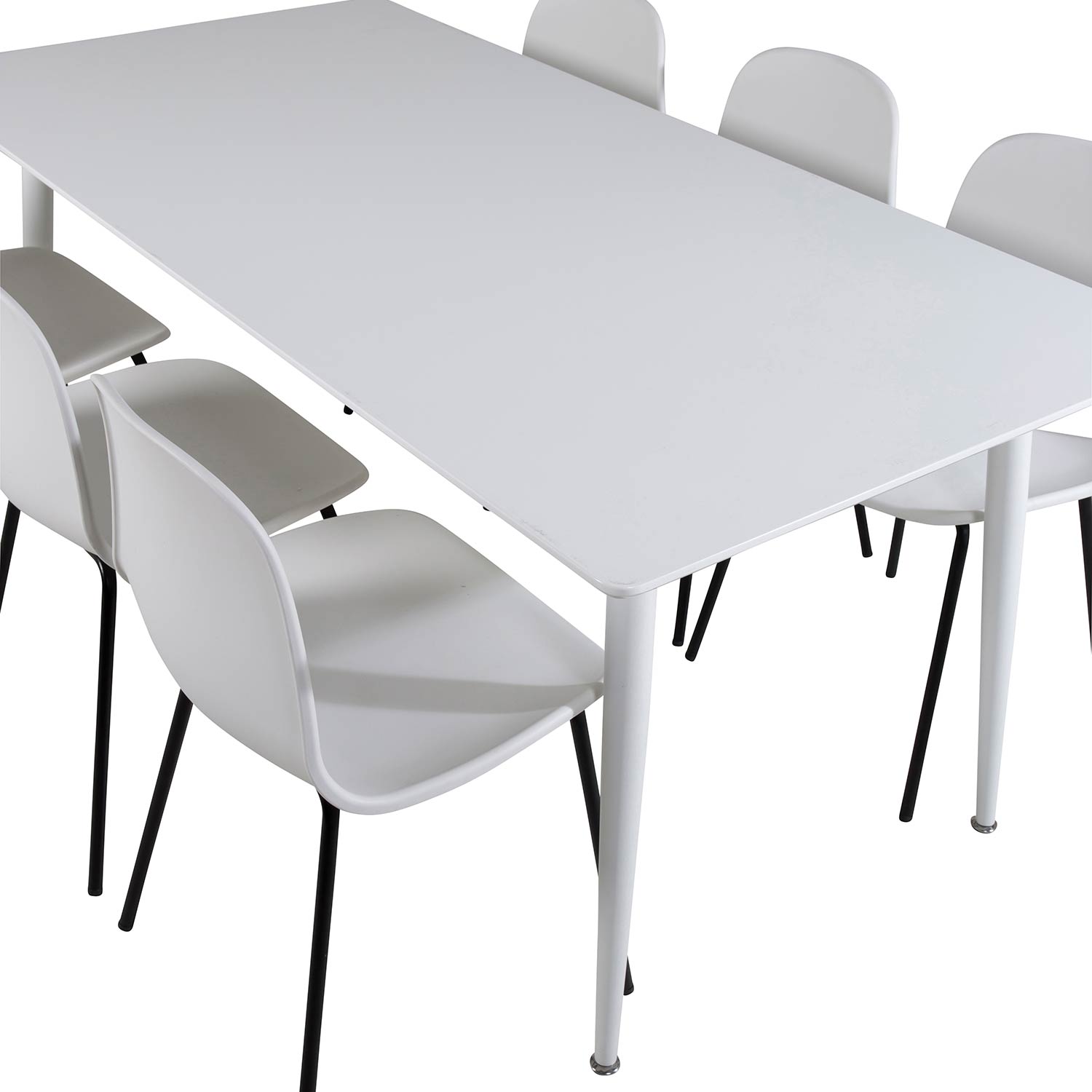 Polar table 180 cm -White top /Arctic Chair- White Plastic_6 Vit/Svart