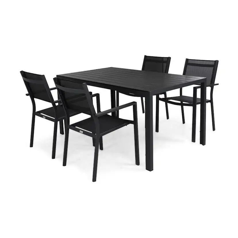 Matgrupp Comfort Garden Tunis Matgrupp Utomhus 150 med 4 Sierra Stapelstol