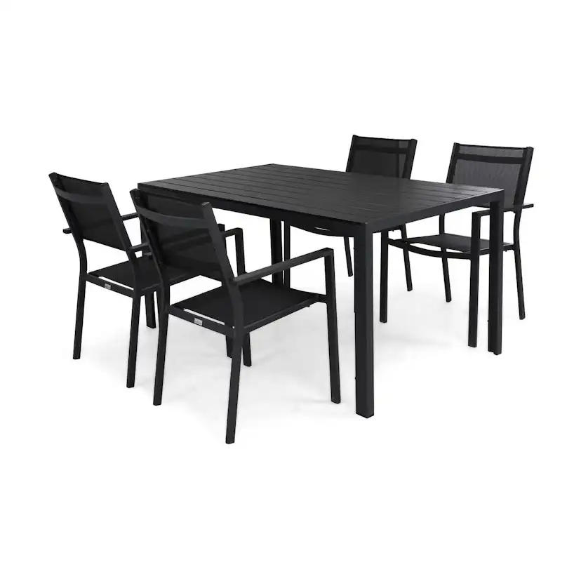 Matgrupp Comfort Garden Tunis Matgrupp Utomhus 150 med 4 Sierra Stapelstol