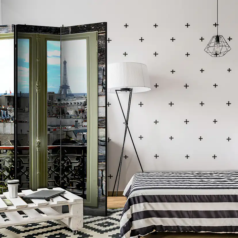 Rumsavdelare Skärmvägg Arkiio Parisian View 135x172 cm