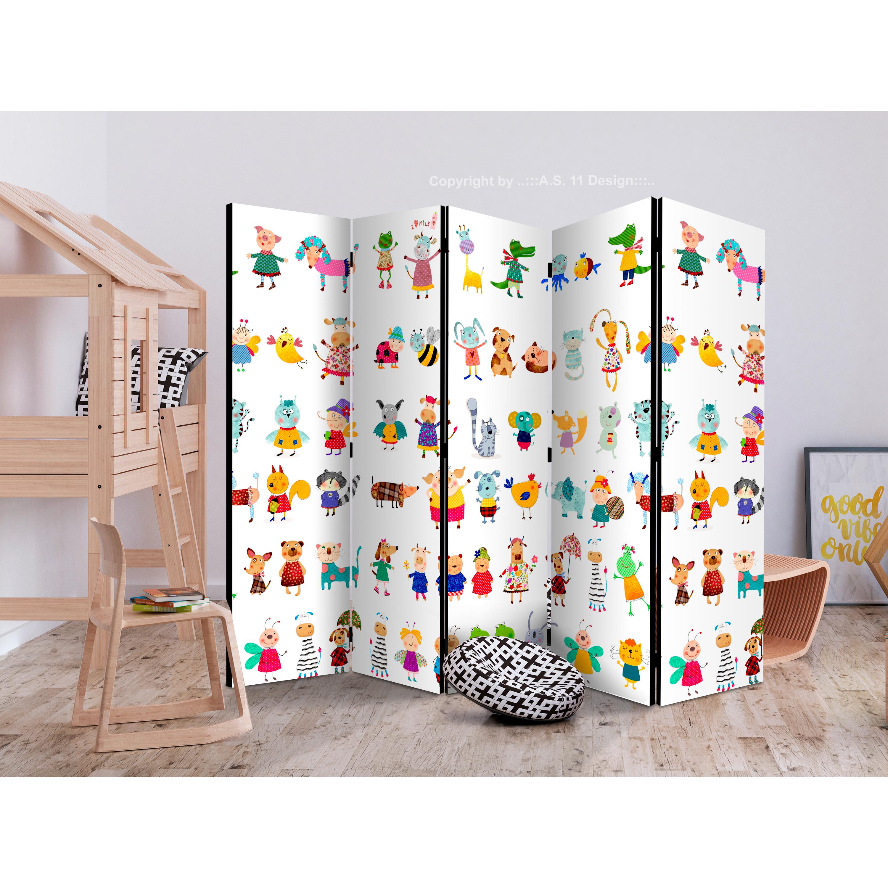Rumsavdelare Skärmvägg Arkiio Cartoon Pets II 225x172 cm
