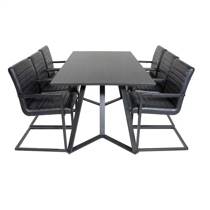Matgrupp Venture Home Madde med 6 Asta Stolar
