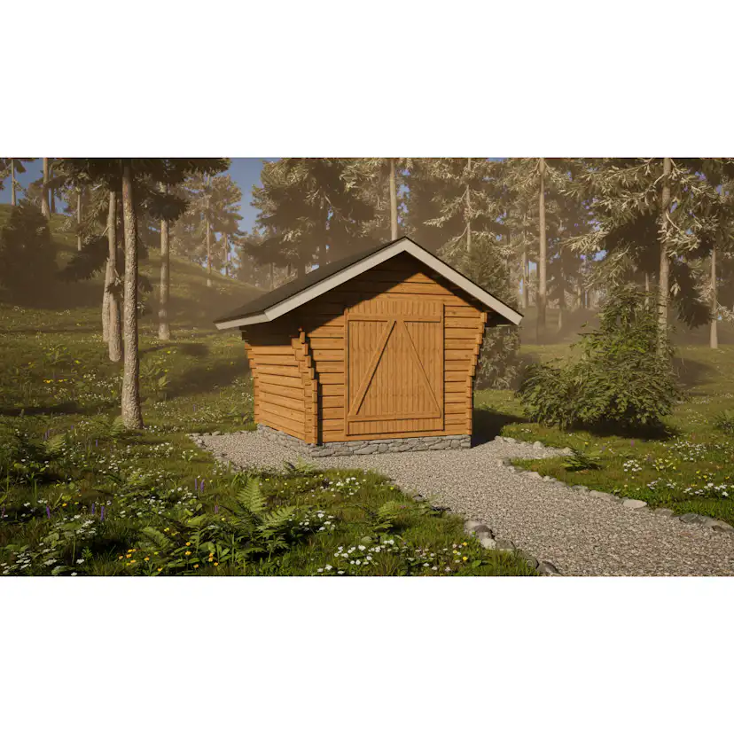 Timmerförråd LP Garden R-S (6m²) Med Springor