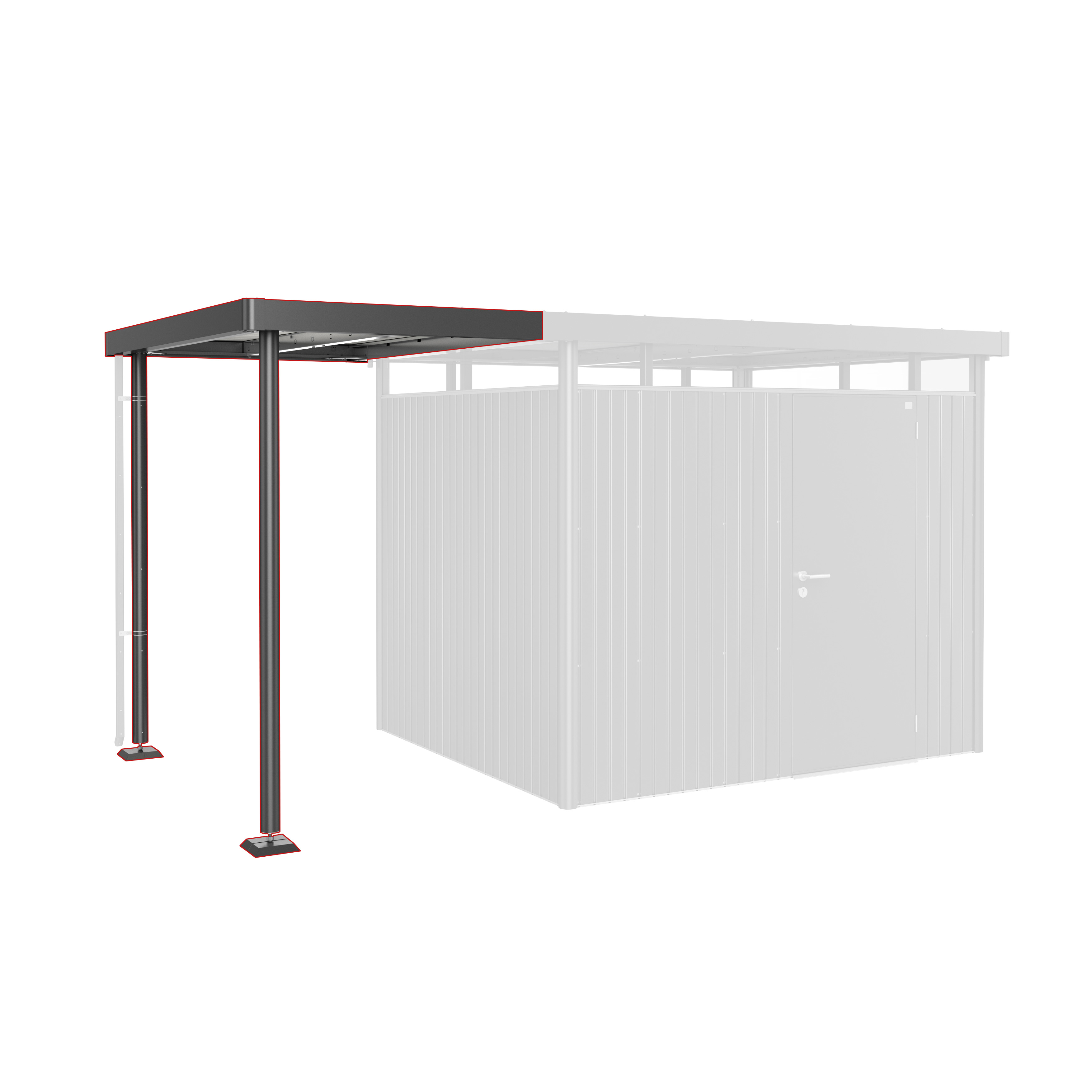 Sidotak HighLine H3 Storlek S Metallic mörkgrå Mörkgrå