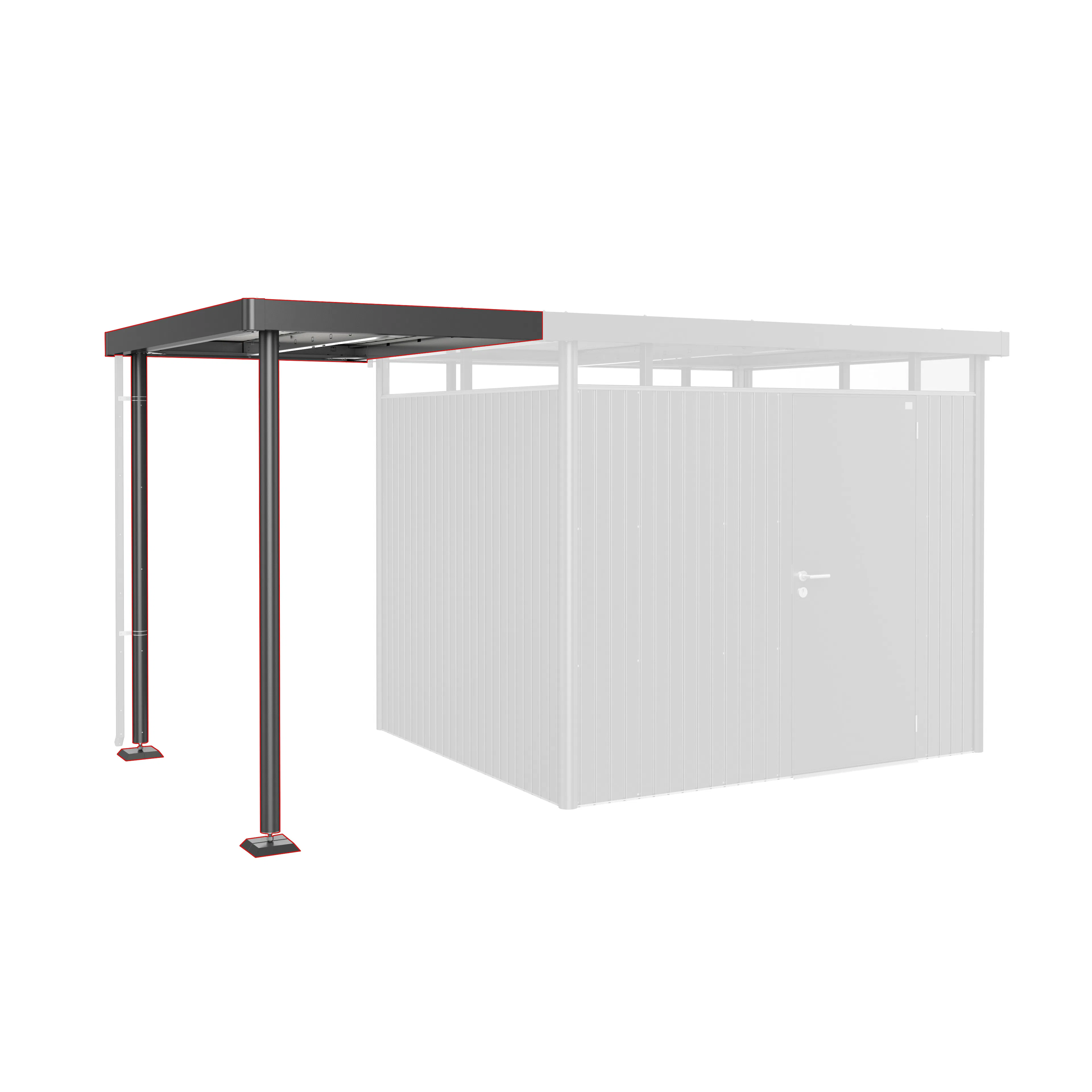Sidotak HighLine H3 Storlek S Metallic mörkgrå Mörkgrå