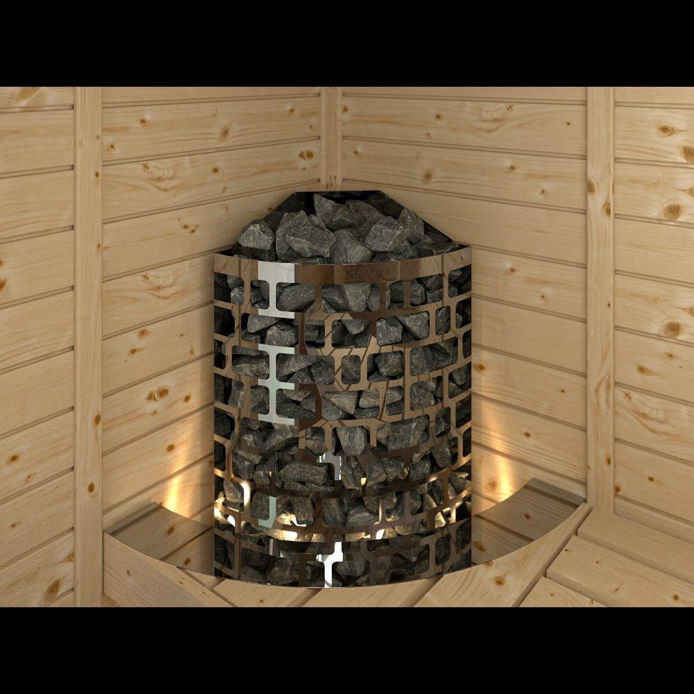 Bastuaggregat Sawo Aries Hörn ARI3 45NB 4,5 kW, ARI3-45NB-CN NB, inbyggd styrning (inkl. timer och termostat), 4.5 Kw