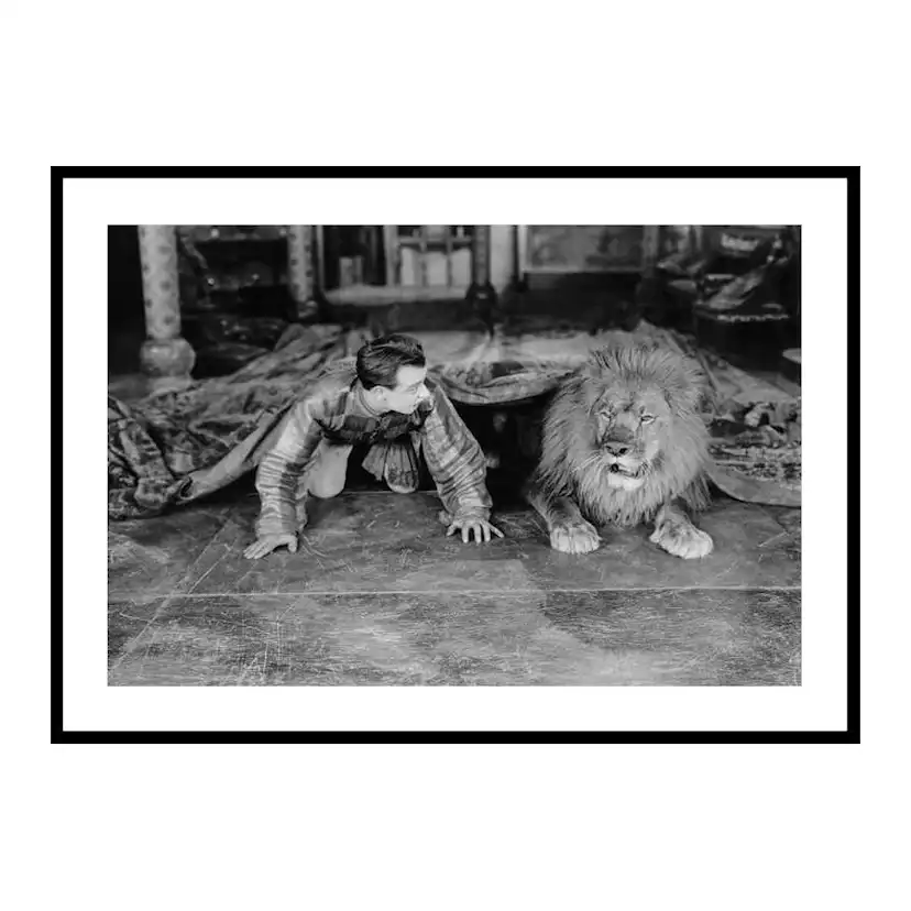 Poster Gallerix Man And Lion