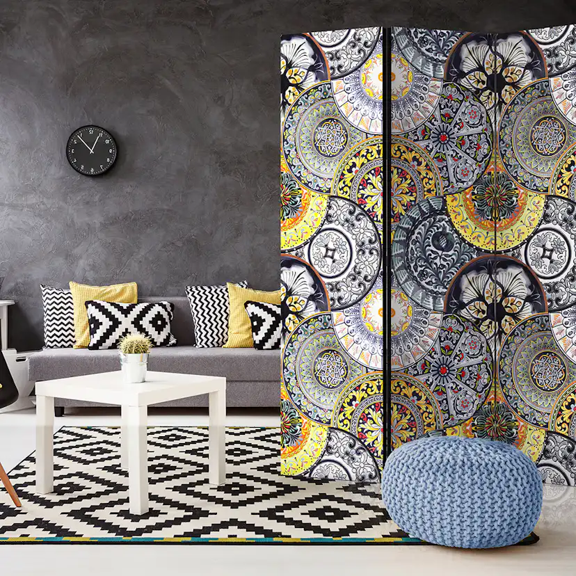Rumsavdelare Skärmvägg Arkiio Painted Exoticism 135x172 cm
