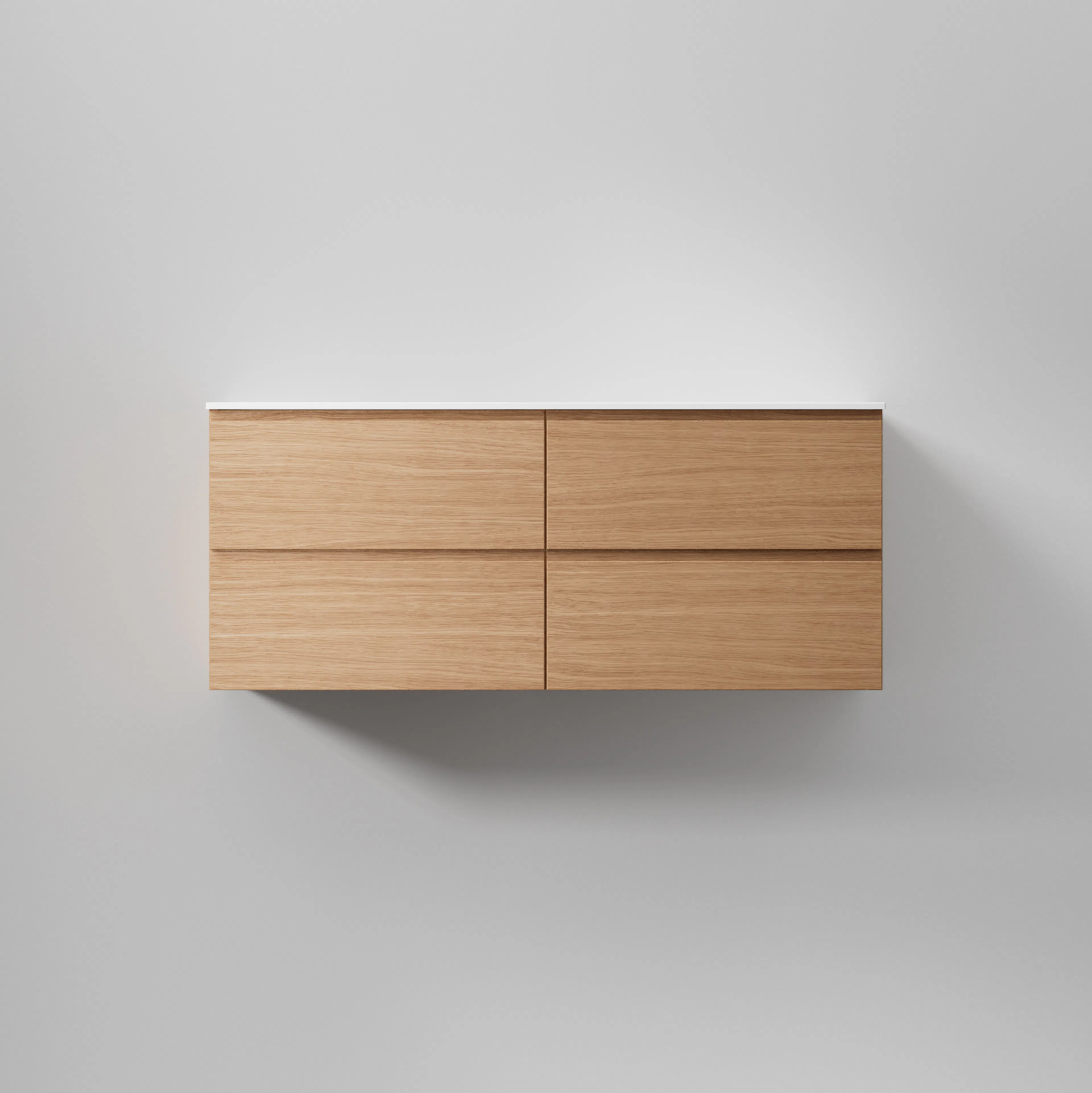 Kommod Core Grip 120 D Natural Oak, 4 Lådor Natural Oak, 1200x454x500 mm