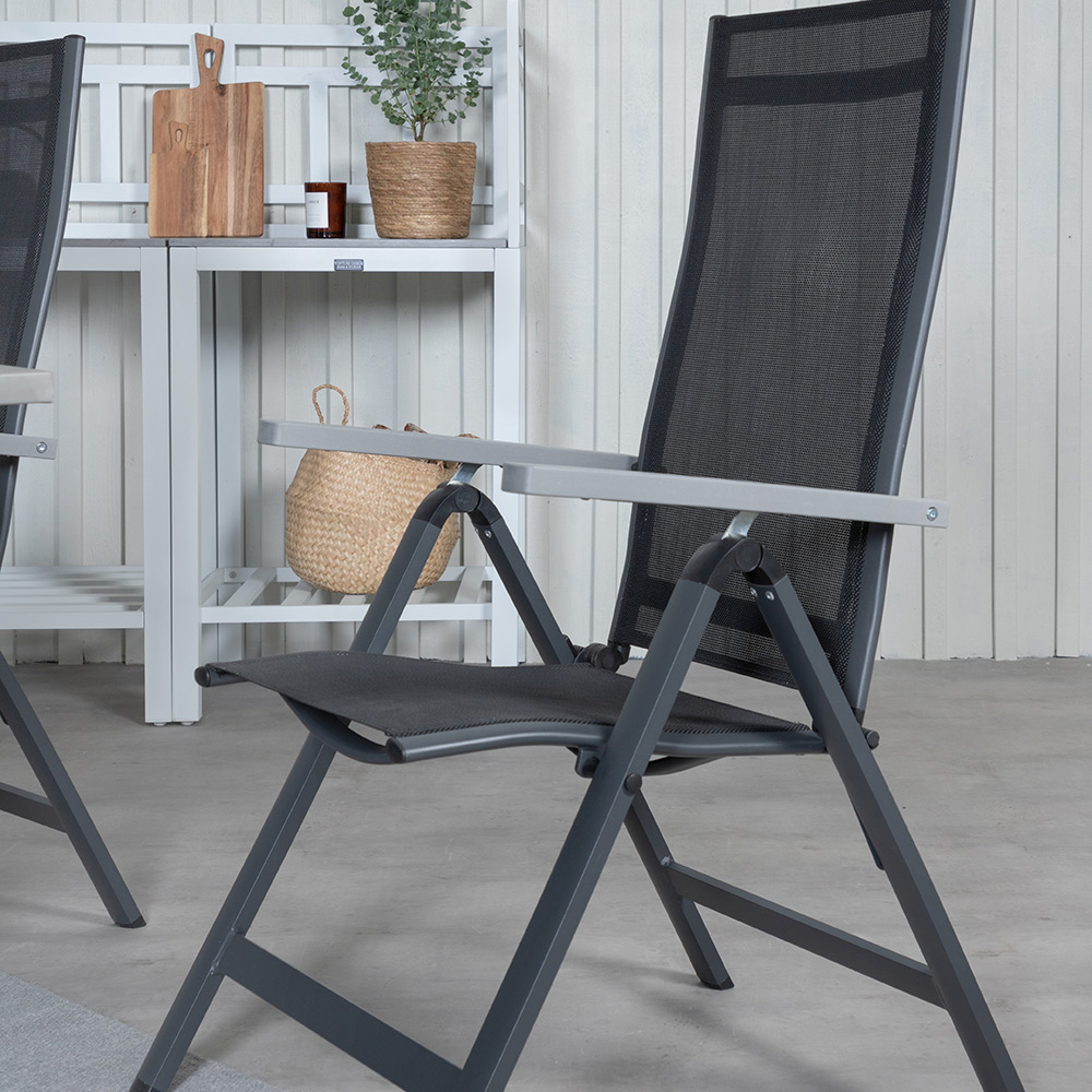 Matgrupp Venture Home Aleyna 160 Svart med 6 Aleyna Positionsstolar
