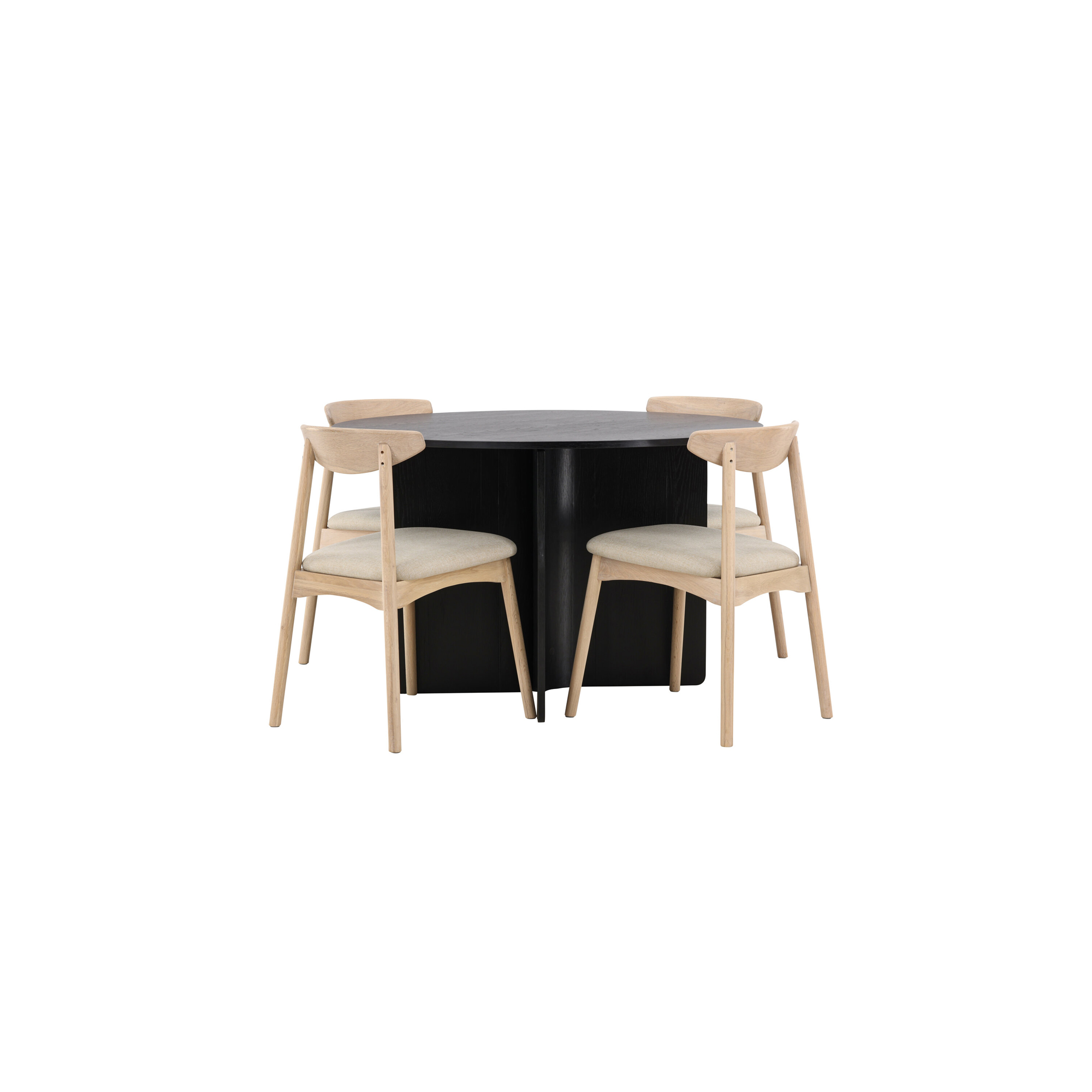 Matgrupp Venture Home Tyresö Matbord Ø120 cm cm med 4st Ven Matstolar