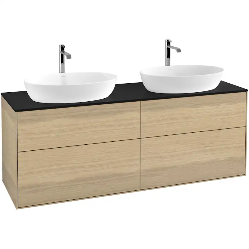 Tvättställsskåp Villeroy & Boch Finion med 4 Lådor och Bänkskiva för Två Fristående Tvättställ från Artis & Collaro