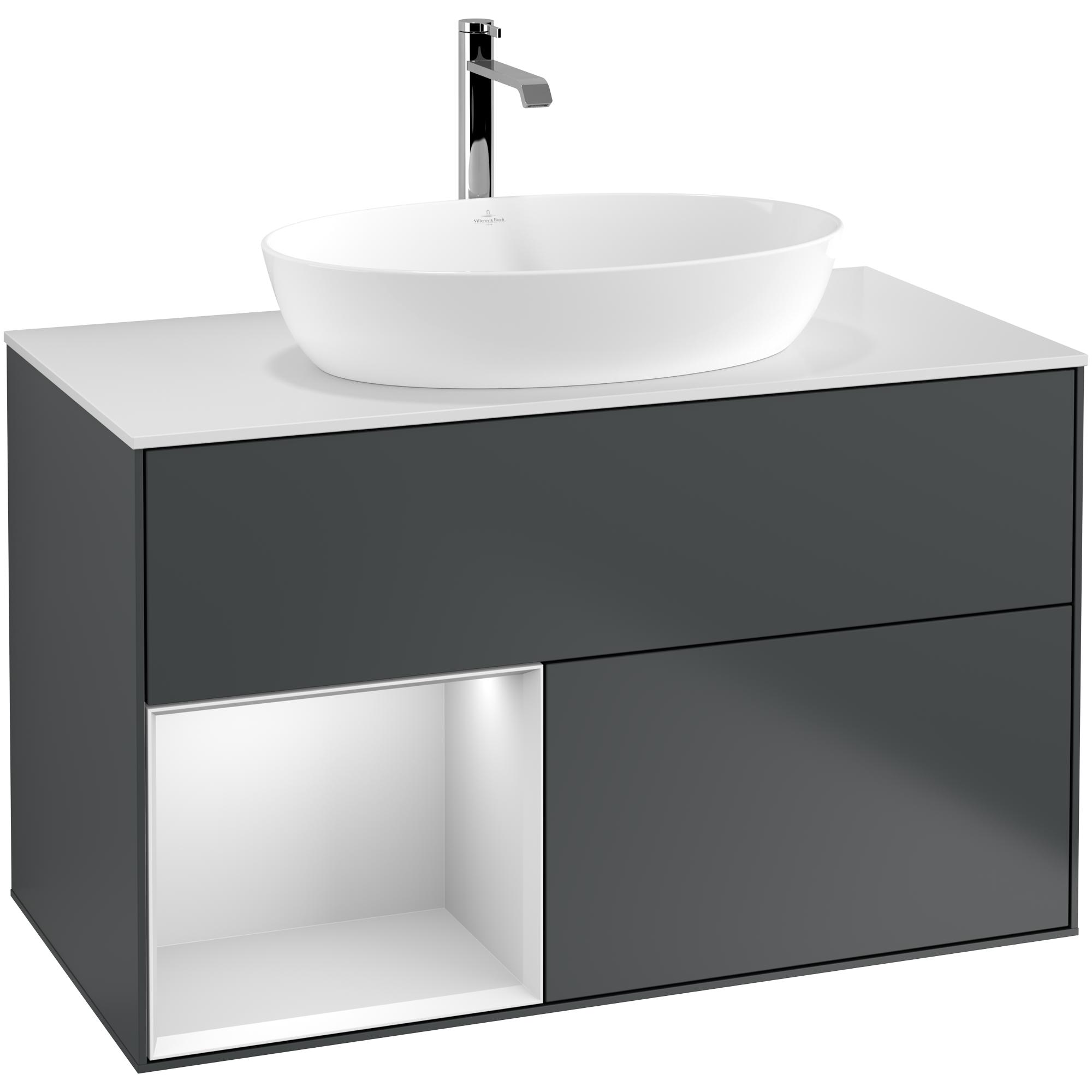Tvättställsskåp Villeroy & Boch Finion med 2 Lådor Hylla och Bänkskiva för Fristående Tvättställ från Artis & Collaro