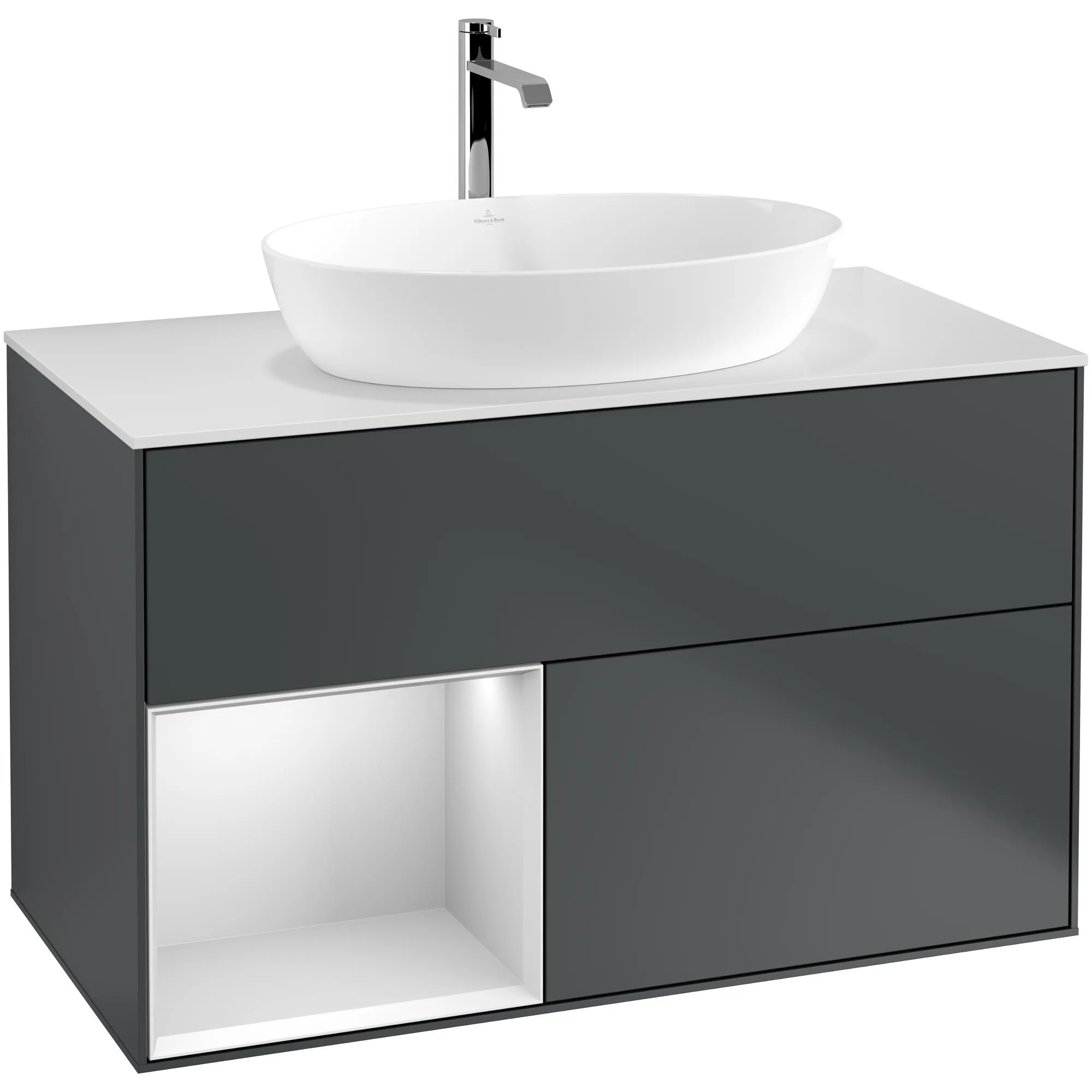 Tvättställsskåp Villeroy & Boch Finion med 2 Lådor Hylla och Bänkskiva för Fristående Tvättställ från Artis & Collaro