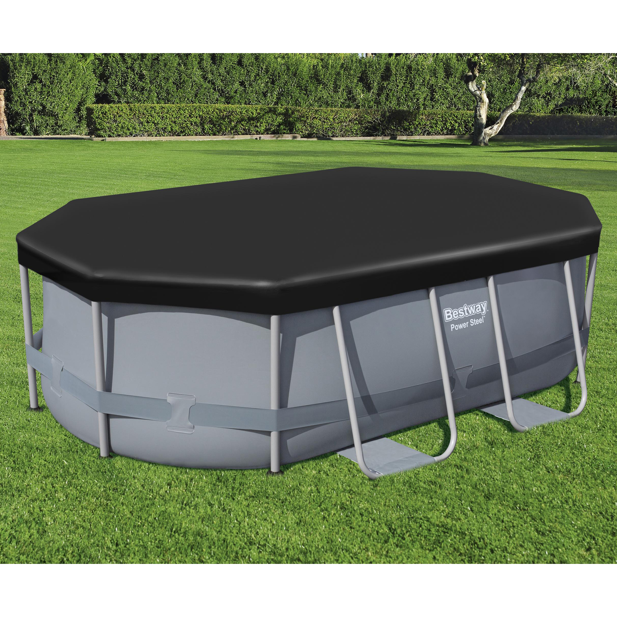 Poolöverdrag Bestway Flowclear PVC Svart 3.05 x 2 m Poolskydd