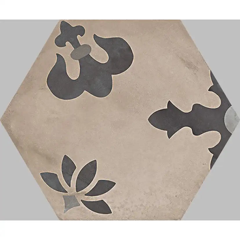 Klinker Konradssons Terra Black Hexagon Mix Giglio 22x25 cm