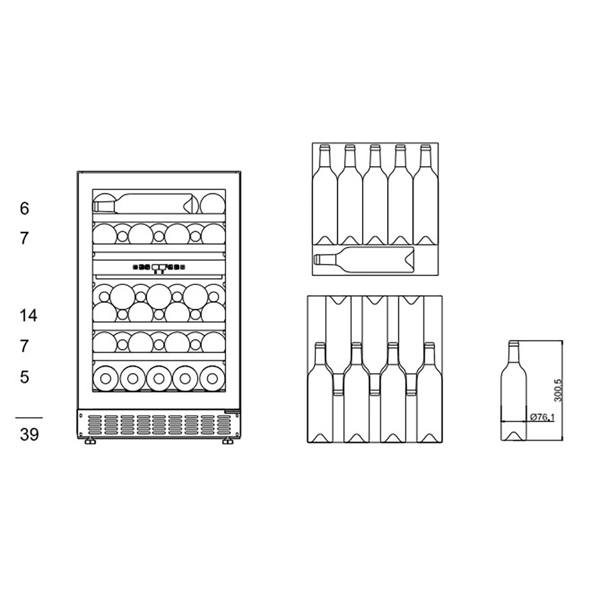 Vinkyl mQuvée WineCave 700 50D Modern WCD50M