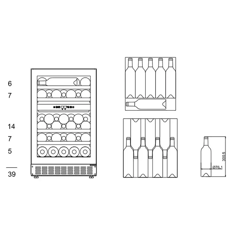 Vinkyl mQuvée WineCave 700 50D Modern WCD50M