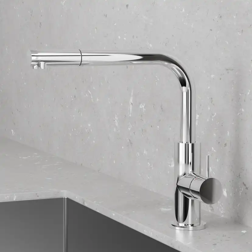Köksblandare Scandtap Steel Accent 90