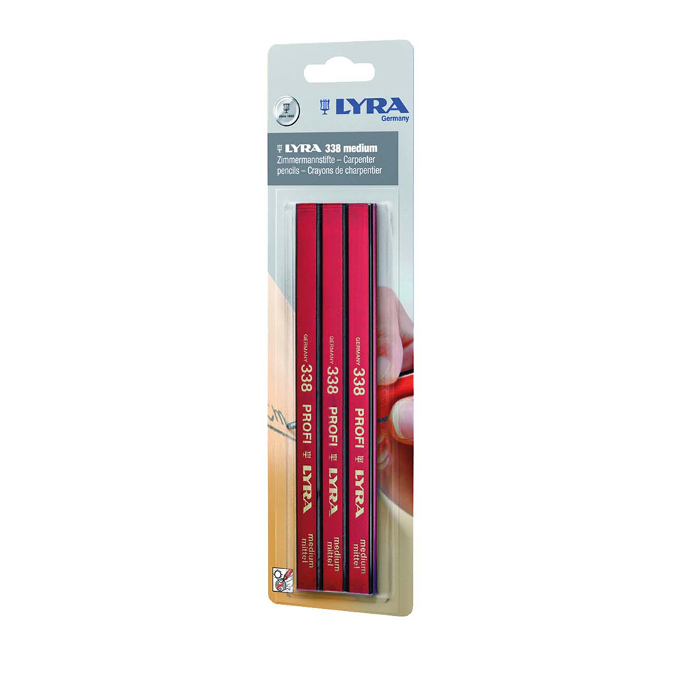Snickarpenna Lyra 338 18 cm 3-Pack