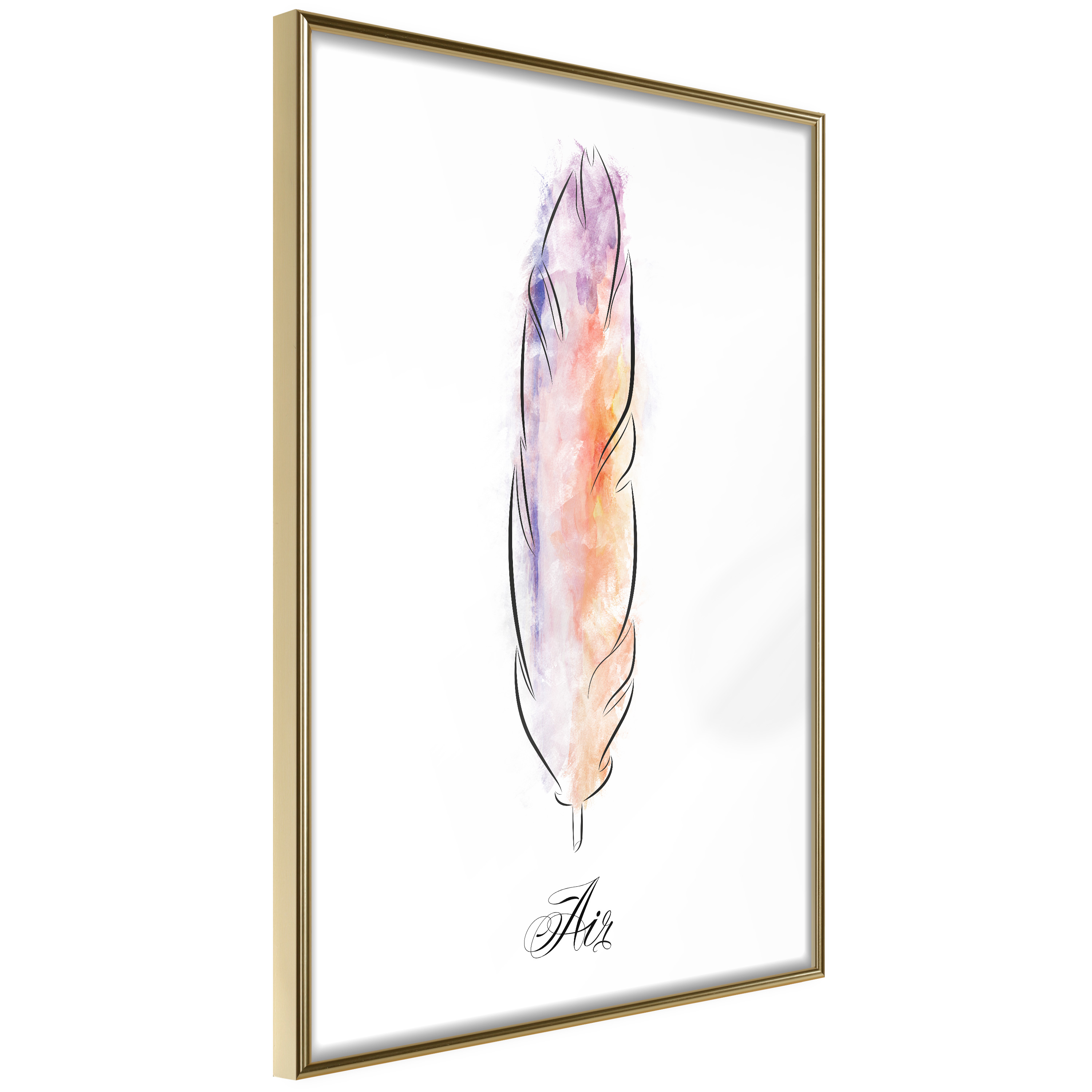 Poster Artgeist Affisch Colourful Feather