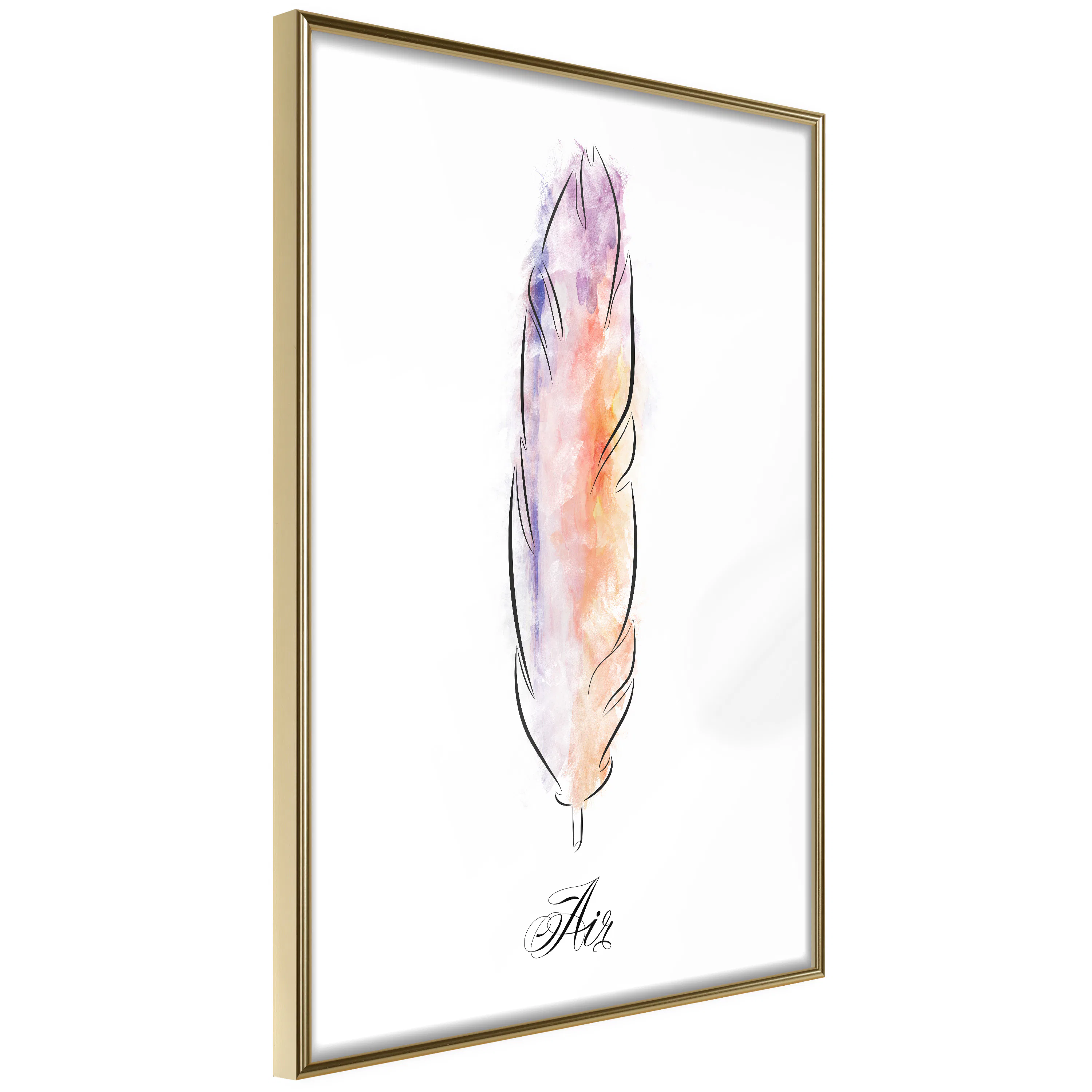 Poster Artgeist Affisch Colourful Feather