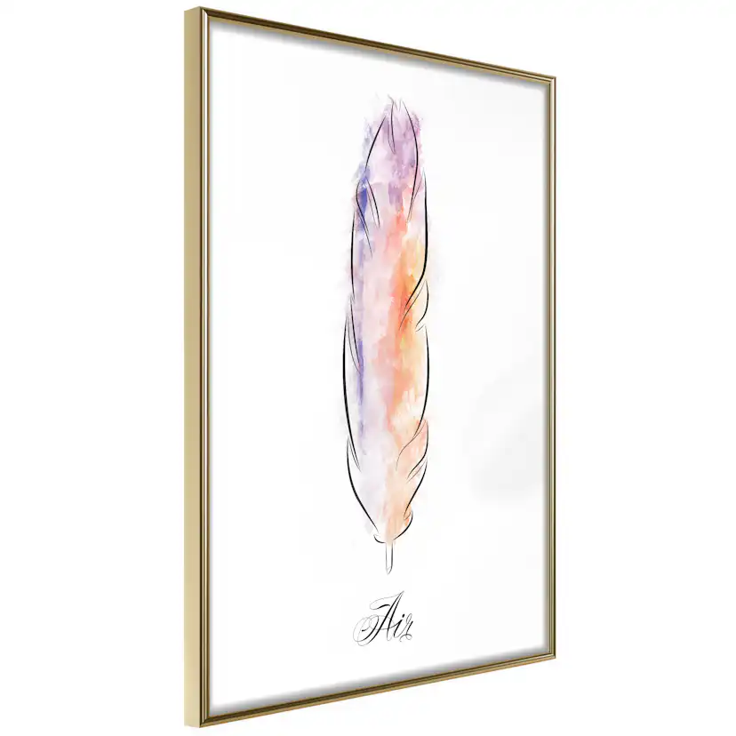 Poster Artgeist Affisch Colourful Feather