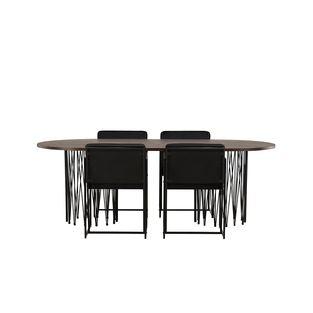 Matgrupp furniture/fashion Stone Oval med 4 Richmond Stolar