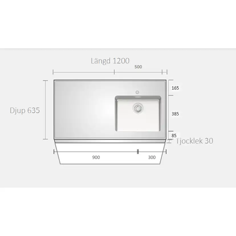 K1200-VB0650EM000000000000000000001 Höger, Bredd: 635 mm