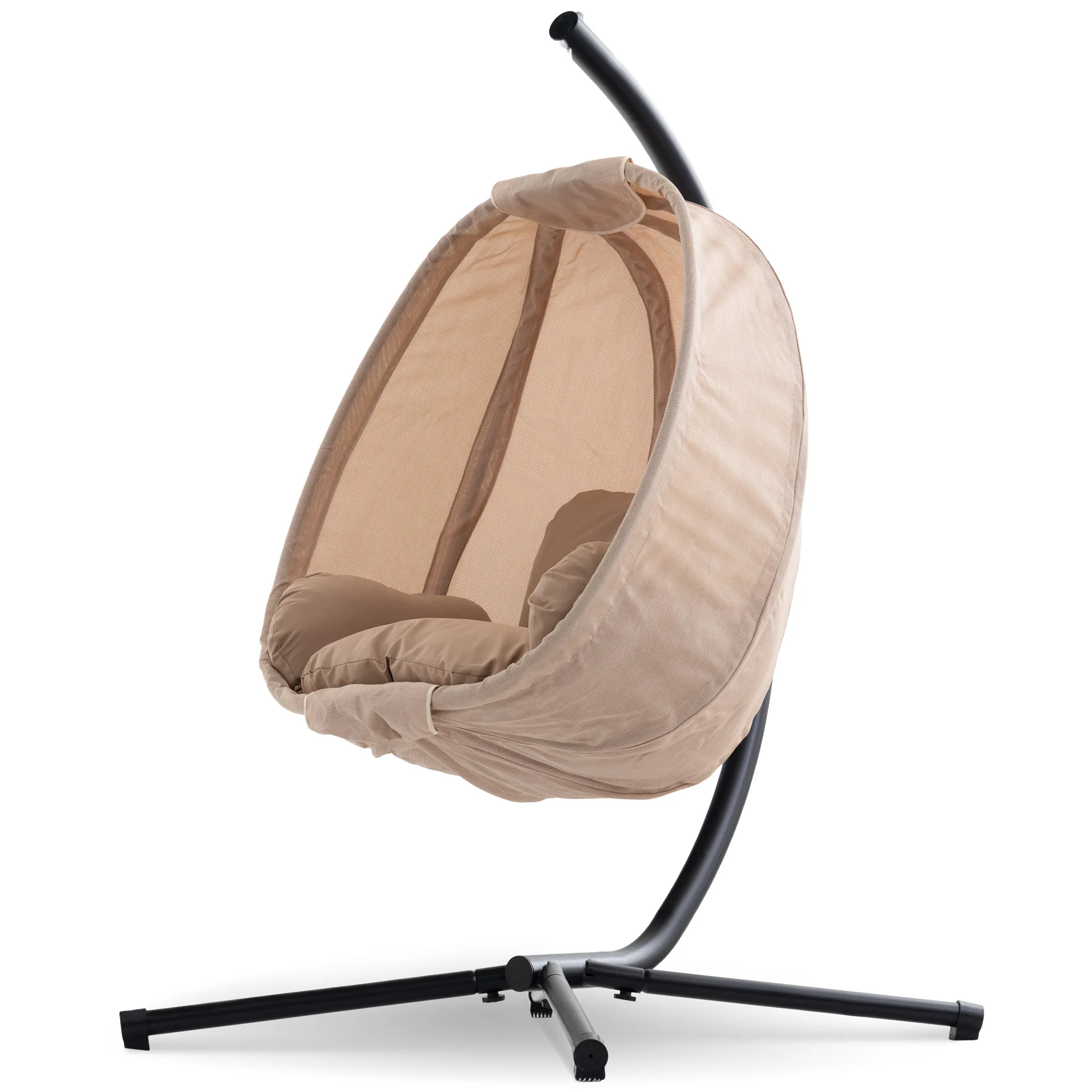 Hängande solstol med kedja beige Färg: Beige