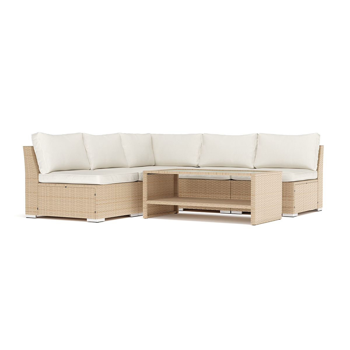 Loungesoffa Comfort Garden Wisconsin utomhus hörnsoffa 5-sits vändbar med öppet avslut