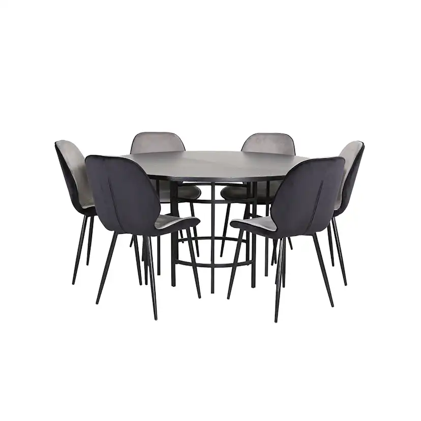 Matgrupp furniture/fashion Copenhagen Ø140 cm med 6 Emma Stolar