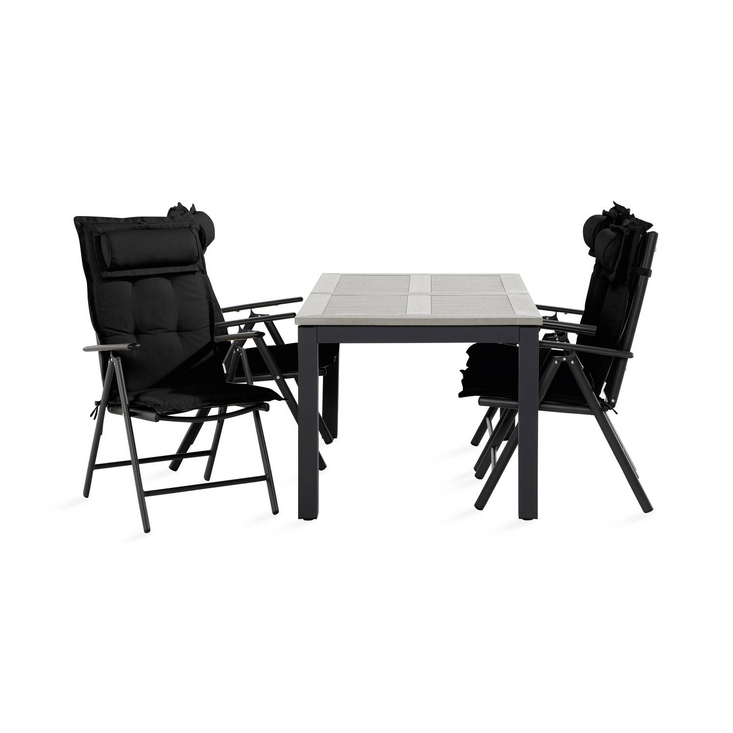 Matgrupp Comfort Garden Monaco Matgrupp Utomhus 90x152-210 med 4 Maggie Positionsstol m Dyna ink Nackkudde