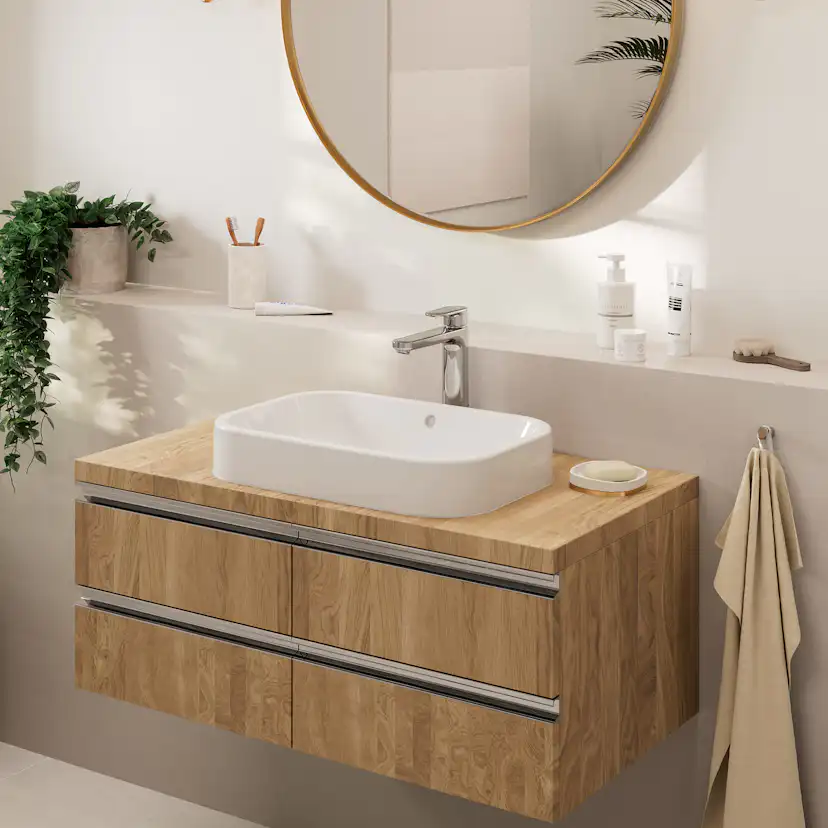Tvättställsblandare Hansgrohe Vernis Blend 190 med Lyftventil