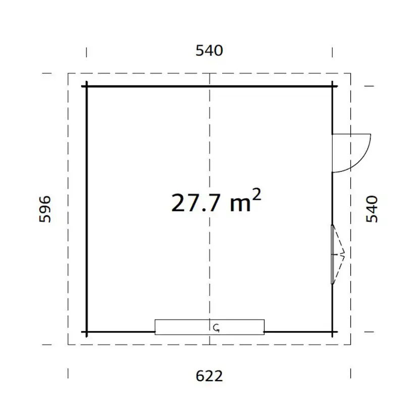 Garage Palmako Roger med Garageport 29,2 m2