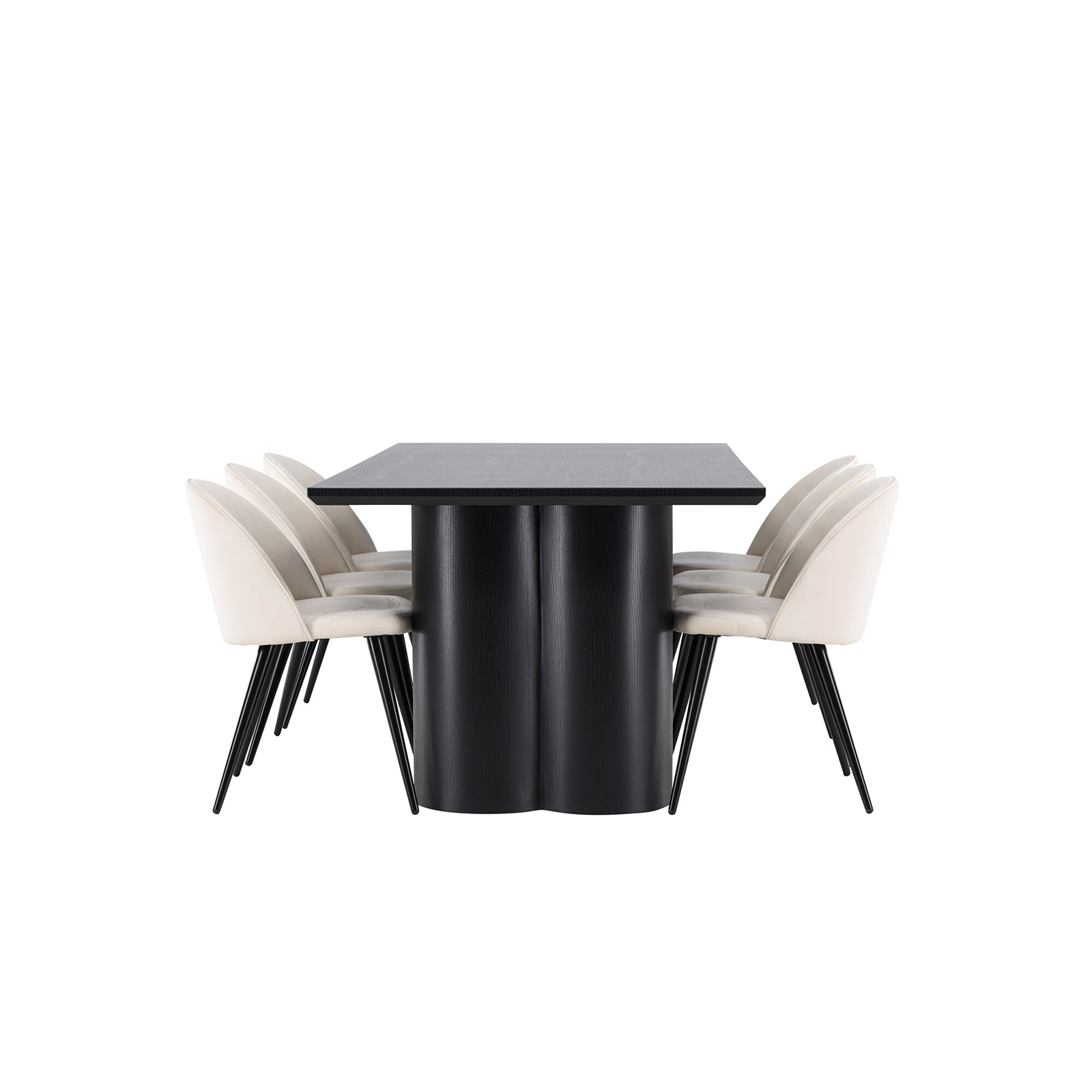 Matgrupp Venture Home Olivia 210 med 6 st Velvet Stolar