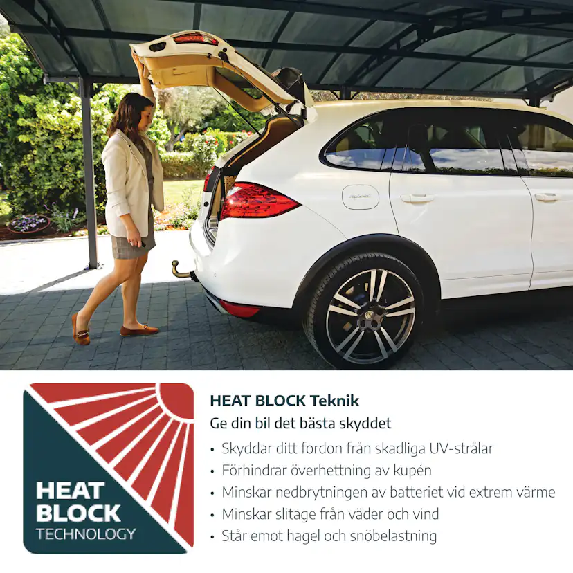 Carport Canopia by Palram Sydney Wave 3X6 m Svart i Metall