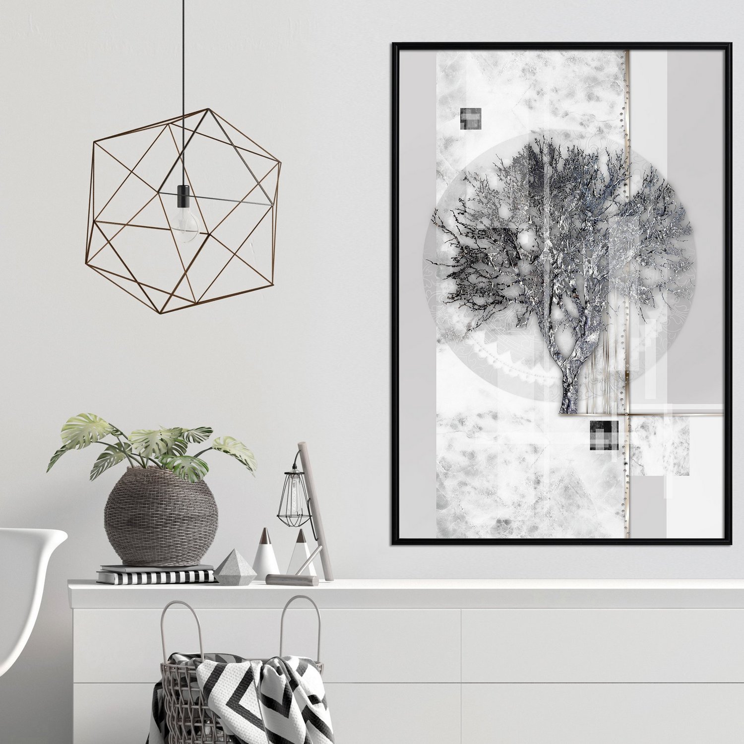 Poster Artgeist Affisch Silver Tree