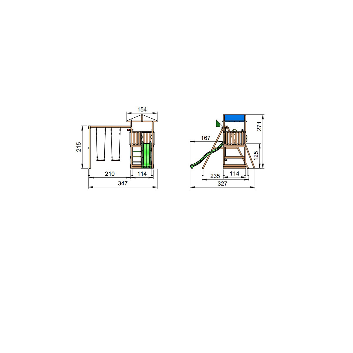 Lektorn Jungle Gym Hut Komplett Inkl Swing Modul X'tra