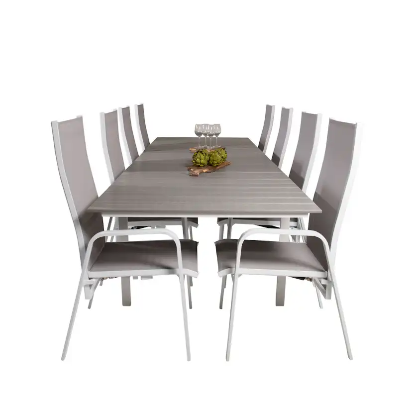 Matgrupp Venture Home Lova 224/324 med 8 Copacabana Stolar