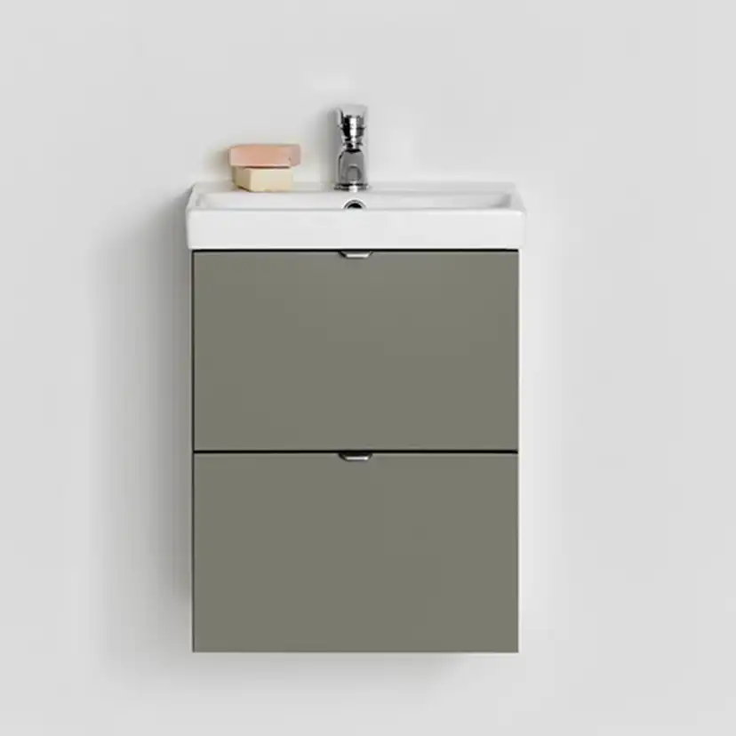 KOMMOD NEAT LÅDOR VARM GRÅ 420 MED TVÄTTSTÄLL B: 420 mm, Varmgrå