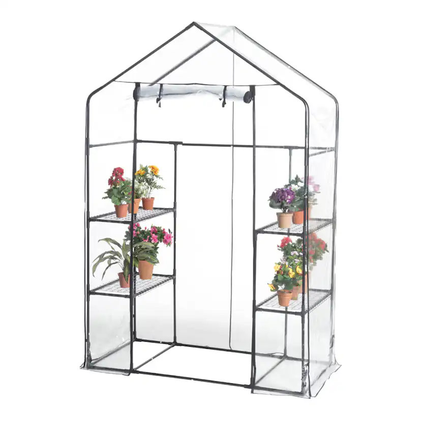 Miniväxthus Hortus Drivhus Transparent 4 Hyllor 143x73x195 cm