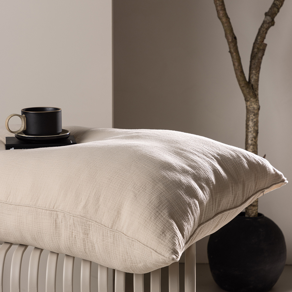 Tyra Cushion Cover Cotton Gauze - Beige Beige