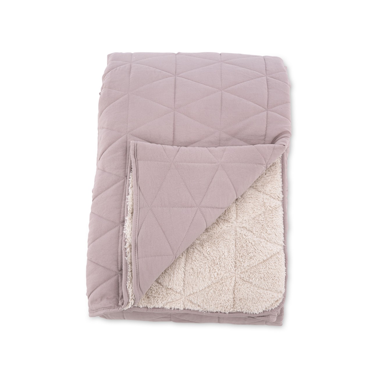 Nilla Bedspread Heavy brushed poly cationic/sherpa - Light p Ljusrosa, Mått: 250x150 cm