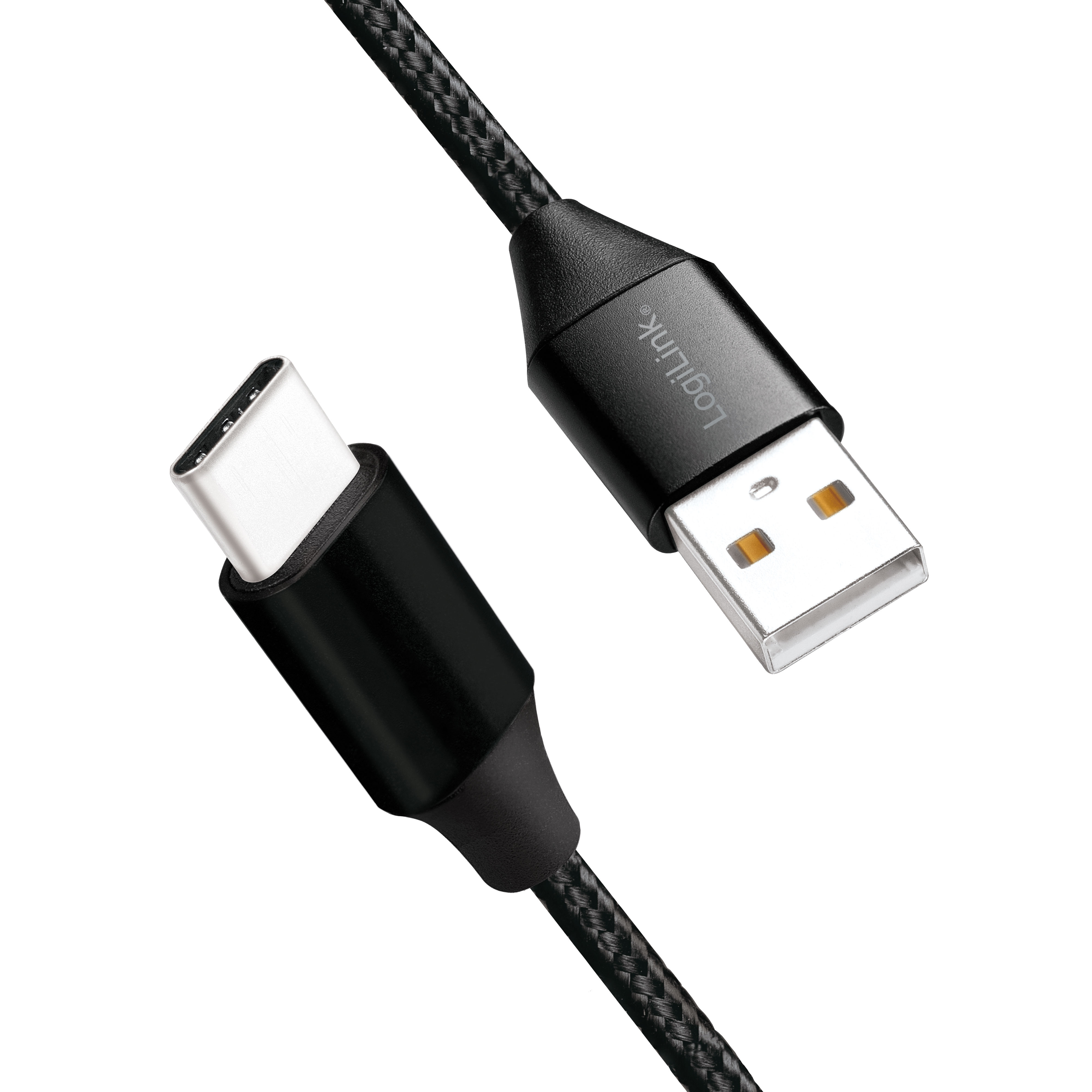 USB-C Ladd/synk-kabel LogiLink USB 2.0 15W 0,3 m Textil